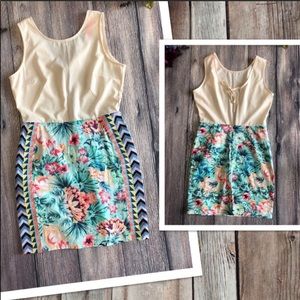 Anthropologie Lulumari Tropical Dress sz Small